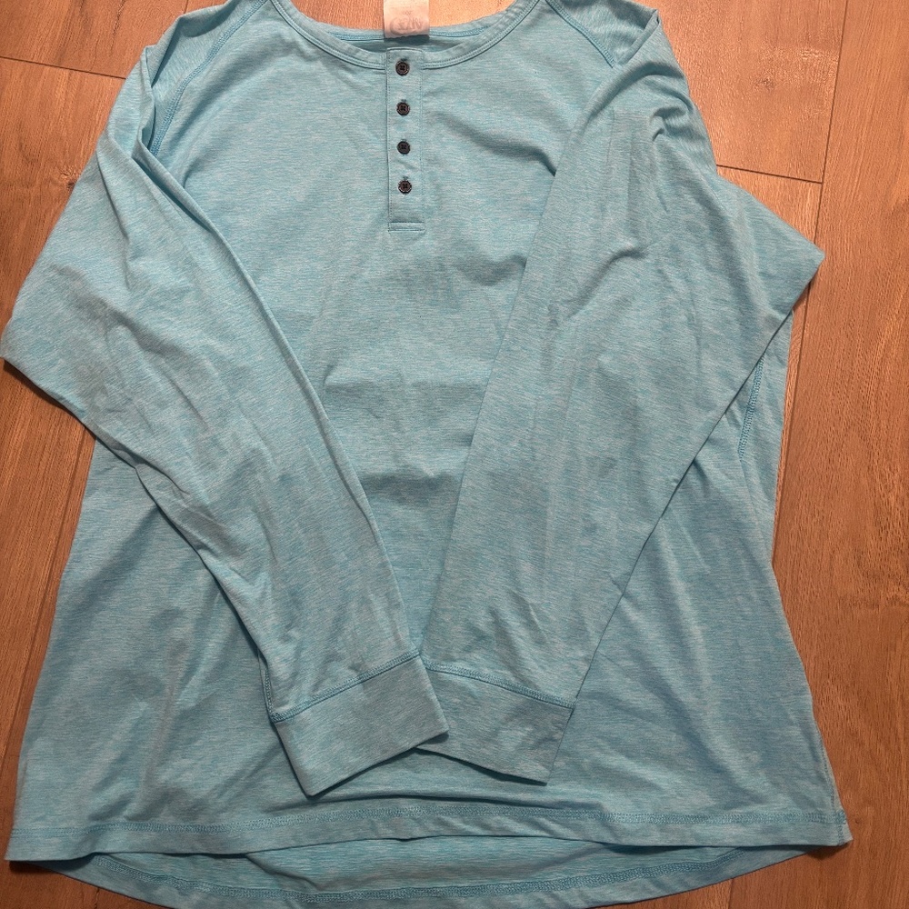 Zyia men’s teal Henley size xxxl